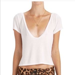 Are You Am I White Dia crop tee size XS